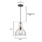 Westinghouse Pendant 60W Fiona, Black-Bronze High-Lights Clear Seeded Glass 6129900 - alternate 2